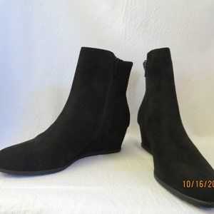 New Suede Black Bootie with Side zipper  Size 9